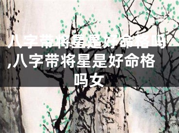 八字带将星是好命格吗,八字带将星是好命格吗女