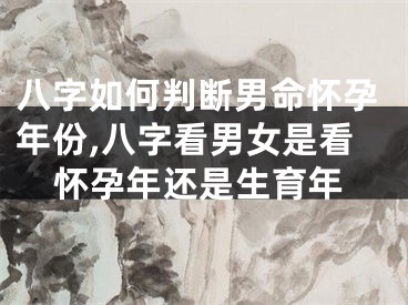 八字如何判断男命怀孕年份,八字看男女是看怀孕年还是生育年