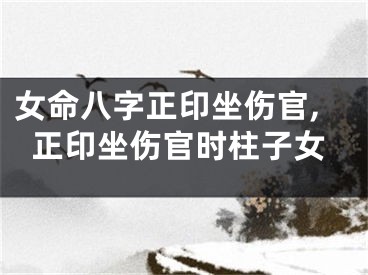 女命八字正印坐伤官,正印坐伤官时柱子女