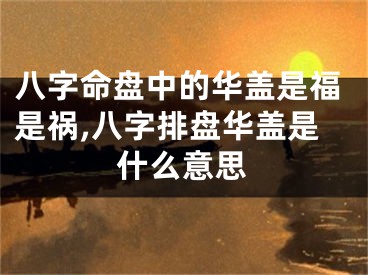 八字命盘中的华盖是福是祸,八字排盘华盖是什么意思