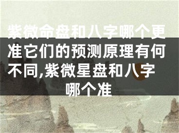 紫微命盘和八字哪个更准它们的预测原理有何不同,紫微星盘和八字哪个准