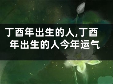 丁酉年出生的人,丁酉年出生的人今年运气