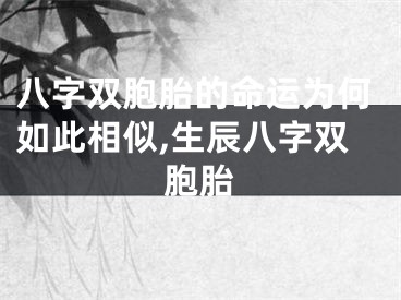 八字双胞胎的命运为何如此相似,生辰八字双胞胎