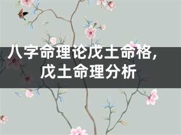 八字命理论戊土命格,戊土命理分析