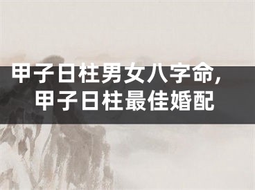 甲子日柱男女八字命,甲子日柱最佳婚配