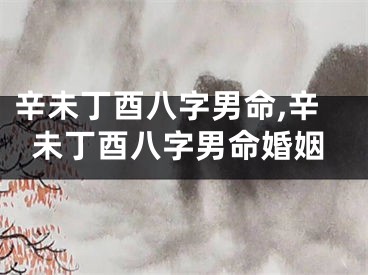 辛未丁酉八字男命,辛未丁酉八字男命婚姻