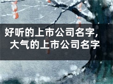 好听的上市公司名字,大气的上市公司名字