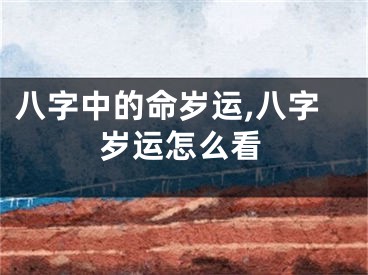八字中的命岁运,八字岁运怎么看