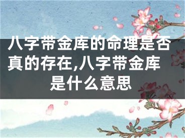 八字带金库的命理是否真的存在,八字带金库是什么意思