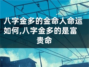 八字金多的金命人命运如何,八字金多的是富贵命