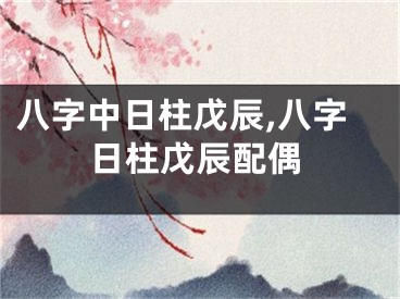 八字中日柱戊辰,八字日柱戊辰配偶