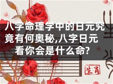八字命理学中的日元究竟有何奥秘,八字日元看你会是什么命?