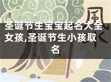 圣诞节生宝宝起名大全女孩,圣诞节生小孩取名