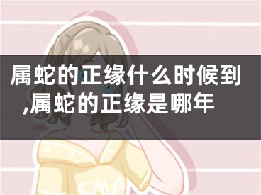属蛇的正缘什么时候到,属蛇的正缘是哪年