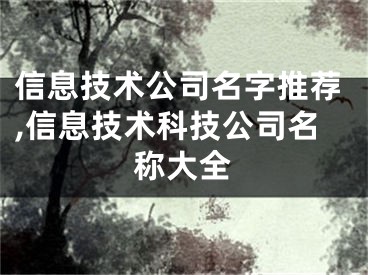 信息技术公司名字推荐,信息技术科技公司名称大全