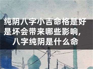 纯阴八字小吉命格是好是坏会带来哪些影响,八字纯阴是什么命