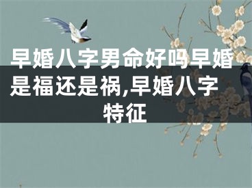 早婚八字男命好吗早婚是福还是祸,早婚八字特征