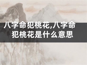 八字命犯桃花,八字命犯桃花是什么意思