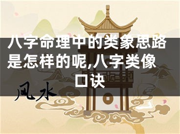 八字命理中的类象思路是怎样的呢,八字类像口诀