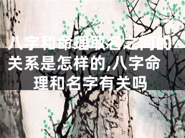 八字和命理取名之间的关系是怎样的,八字命理和名字有关吗