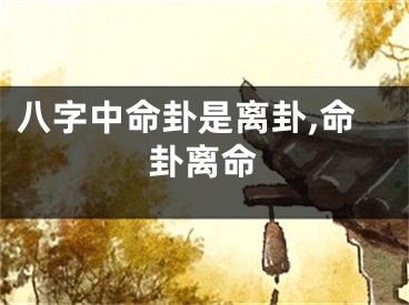 八字中命卦是离卦,命卦离命