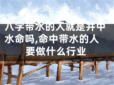 八字带水的人就是井中水命吗,命中带水的人要做什么行业