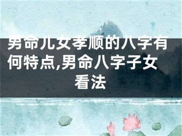 男命儿女孝顺的八字有何特点,男命八字子女看法