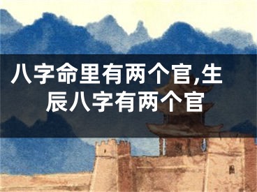 八字命里有两个官,生辰八字有两个官