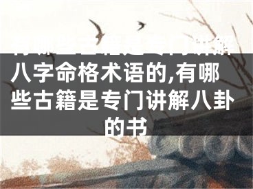 有哪些古籍是专门讲解八字命格术语的,有哪些古籍是专门讲解八卦的书