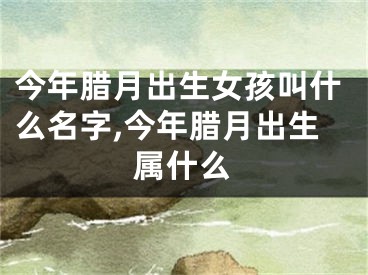 今年腊月出生女孩叫什么名字,今年腊月出生属什么