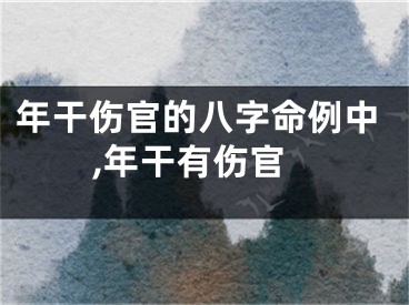年干伤官的八字命例中,年干有伤官