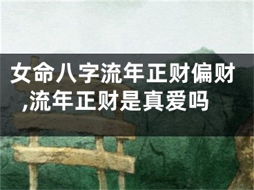 女命八字流年正财偏财,流年正财是真爱吗