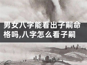 男女八字能看出子嗣命格吗,八字怎么看子嗣