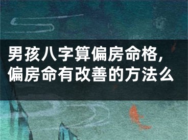 男孩八字算偏房命格,偏房命有改善的方法么