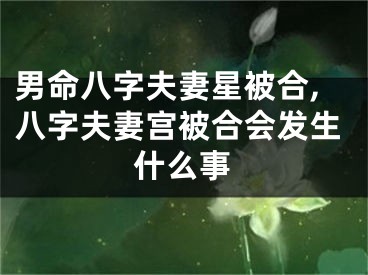 男命八字夫妻星被合,八字夫妻宫被合会发生什么事