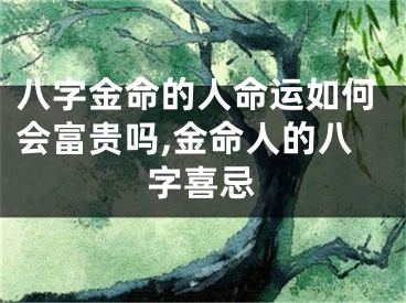 八字金命的人命运如何会富贵吗,金命人的八字喜忌
