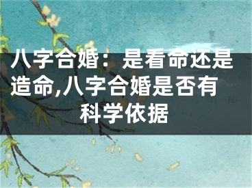 八字合婚：是看命还是造命,八字合婚是否有科学依据