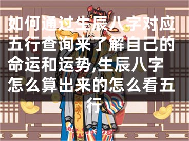 如何通过生辰八字对应五行查询来了解自己的命运和运势,生辰八字怎么算出来的怎么看五行