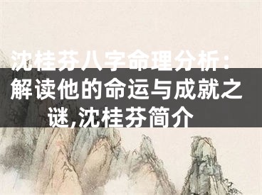 沈桂芬八字命理分析：解读他的命运与成就之谜,沈桂芬简介