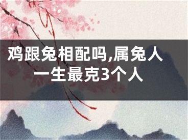 鸡跟兔相配吗,属兔人一生最克3个人