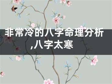 非常冷的八字命理分析,八字太寒