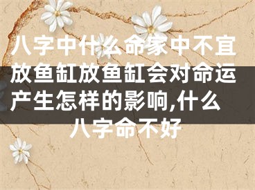 八字中什么命家中不宜放鱼缸放鱼缸会对命运产生怎样的影响,什么八字命不好