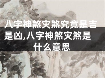 八字神煞灾煞究竟是吉是凶,八字神煞灾煞是什么意思