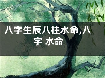 八字生辰八柱水命,八字 水命