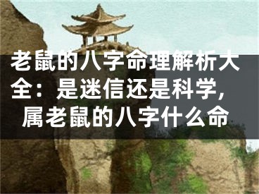老鼠的八字命理解析大全：是迷信还是科学,属老鼠的八字什么命