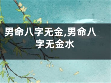 男命八字无金,男命八字无金水