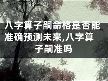 八字算子嗣命格是否能准确预测未来,八字算子嗣准吗
