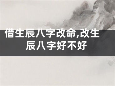 借生辰八字改命,改生辰八字好不好