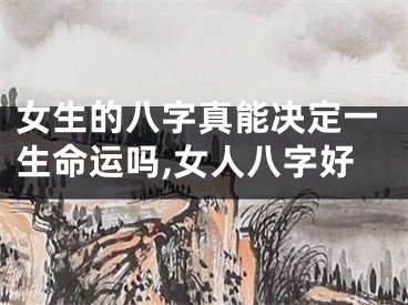 女生的八字真能决定一生命运吗,女人八字好