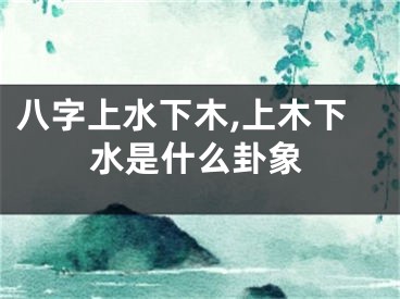 八字上水下木,上木下水是什么卦象